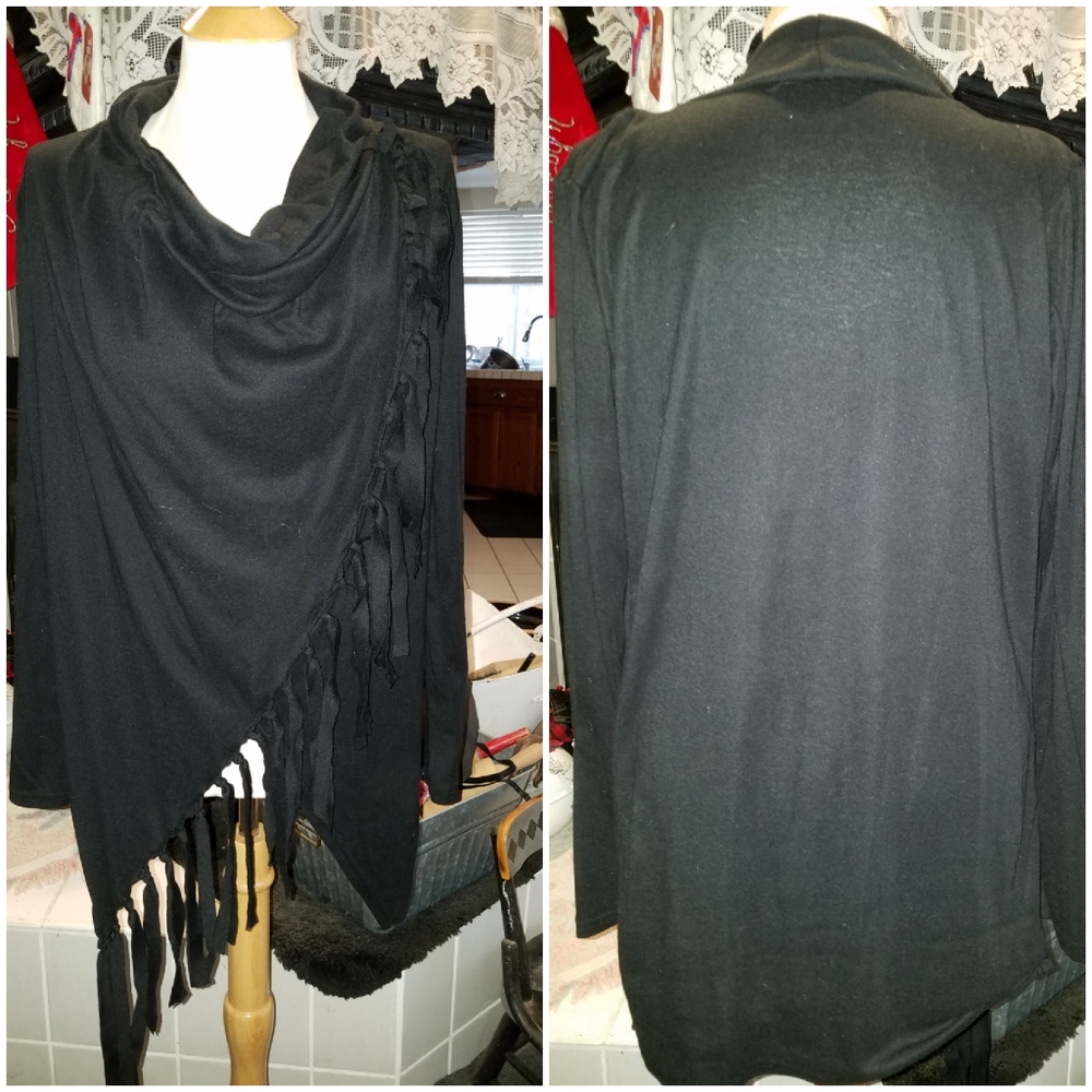 Hua Lan black fringe tunic size L/XL